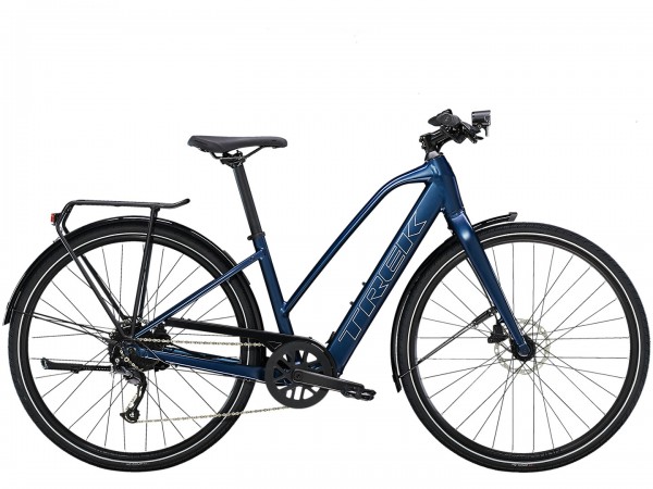 Trek FX+ 2 Stagger E-Bike 250 Wh 2023 Blue Größe L